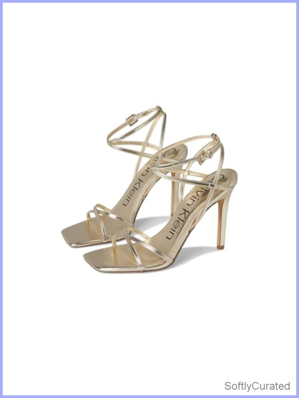 Calvin Klein Tegin Faux Leather Stiletto Heeled Sandal
